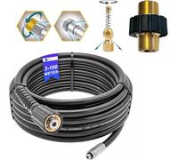 M&M Smartek tuyau déboucheur 50 m M22, 3 buses, pour Kärcher/Kränzle | Kit déboucheur avec flexible, adaptateurs et buses selon variante; contrôler raccords, pression et contenu avant achat.