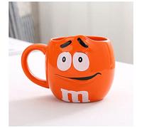 M & M Tasse de Café en Céramique 600ML - Mignon Kawaii pour Petit Déjeuner, Thé, Lait - Grande Capacité avec Cuillère et Expression