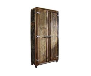 M MASSIVMOEBEL24 KOLONIALMOEBEL24.DE Armoire avec roulettes - Bois Massif recyclé laqué (Multicolore) - Inspiration Ethnique - FREEZY #38