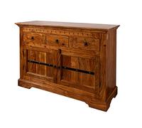 M MASSIVMOEBEL24 KOLONIALMOEBEL24.DE Buffet - Bois Massif d'acacia laqué (Miel) - Style Colonial - Oxford #0531