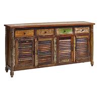 M MASSIVMOEBEL24 KOLONIALMOEBEL24.DE Buffet - Bois Massif recyclé laqué (Multicolore) - Inspiration Ethnique - Fable #17