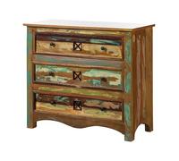 M MASSIVMOEBEL24 KOLONIALMOEBEL24.DE Commode - Bois Massif recyclé Multicolore laqué - Inspiration Ethnique - Nature of Spirit #49