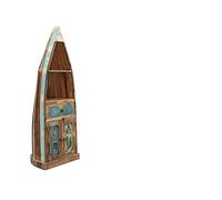 M MASSIVMOEBEL24 KOLONIALMOEBEL24.DE Étagère à vin Bateau - Bois Massif recyclé laqué (Multicolore) - Inspiration Ethnique - Nature of Spirit #121