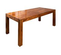 Table à manger 120x90cm - Bois massif d'acacia laqué (Miel) - DELHI #33