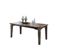 MASSIVMOEBEL24.DE Table à Manger 180x90cm - Bois Massif recyclé Multicolore laqué - Inspiration Ethnique - Nature of Spirit #31