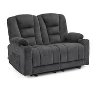 M MCombo 7009 Canapé électrique 2 places, avec fonction sommeil, relaxant, avec bouton, gris