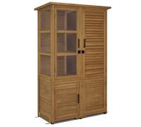 M MCombo Armoire de jardin Abri de jardin en bois Résistant aux intempéries,pour l'extérieur Balcon Terrasse, 0130D