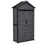 M MCombo Armoire de jardin Abri de jardin Structure métallique Résistant aux intempéries, abri de jardin extérieur, 2736(gris)