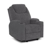 M MCombo Fauteuil de relaxation électrique - massage - couchage - vibration - chauffage - 7061 - Gris chenille