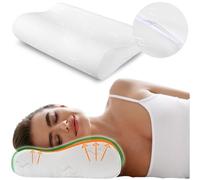 M MEDICLINE Oreiller Ergonomique Cervical à Mémoire de Forme, Oreiller Orthopédique pour la Nuque, Réglable en Hauteur, Anti Douleur & Anti Ronflement, Housse Lavable