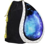 M MEILINXU Urnes décoratives en forme de larme, urnes funéraires pour cendres humaines - À afficher à la maison ou dans une niche au Columbarium, Urnes en aluminium gravées pour cendres adultes, homme