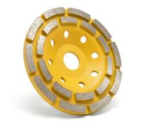 M Merecum Disque d'ébauche béton professionnel 125 mm - Meule diamant double rangée pour meuleuse 125 mm pour ébaucher et rectifier le ciment, la pierre, le mortier et les chapes - Idéal pour travaux