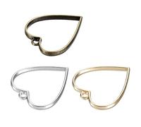 M METERXITY 1 Ensemble/30pcs Ouvert Lunettes pour Résine - Creux Cadres Alliage Coeur Formé, Appliquer à DIY Artisanat Pendentifs Pressés Fleurs (3 Couleurs)