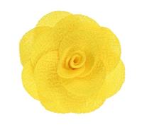 M METERXITY 1 lot d'épinglette en forme de fleur de camélia pour costume d'homme, broche faite à la main pour homme et femme, broche pour costume/smoking, fête de mariage [jaune]