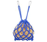 M METERXITY 1-Pack Mangeoire pour Lapin Filet Bleu Foncé | Foin, Polyester, Porte-Sac, Suspendu, 2 attaches Métalliques, pour Chinchillas, Hamsters, Petits Animaux