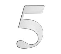 M METERXITY 1 Pcs Numéro de Maison auto-Adhésif, 3 Pouces en Acier Inoxydable 304 Numéro de Boîte aux Lettres Numéro d'Adresse pour Maison/Bureau/Hôtel/Ferme [Numéro 5, Argent]