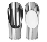 M METERXITY 1-Set Pelles À Terre pour Bonsaï, 2.8inch/7.2cm Pelle De Jardin en Acier Inoxydable Et Tamis À Terre pour Rempotage/Plantation De Fleurs, Petit Outil De Jardinage [Ton Argenté]