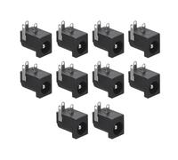 M METERXITY 10-Pack 3 Pin DC-005 Power Jack 5.5 x 2.5mm PCB Mount Female Nickel Plating Process pour Media Player/Laptop Socket Jack Plug Female Socket Connector
