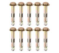 M METERXITY 10-Pack Boulon D'Expansion Hexagonal, M8x60mm Acier Galvanisé Carbone-Fer Boulons D'Expansion Hexagonaux Externes, Boulon Métallique Anti-Corrosion Pour Béton/Briques Sèches