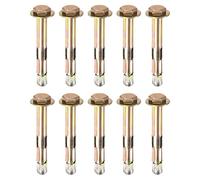 M METERXITY 10-Pack Boulon D'Expansion Hexagonal, M8x70mm En Acier Galvanisé Fer-Carbone, Boulons D'Expansion Hexagonaux Externes, Boulon Murs En Béton/Brique Sèche/Blocs