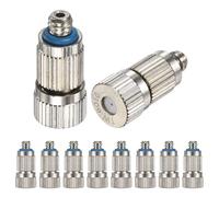 M METERXITY 10-Pack Buses, 0.6mm De Diamètre D'Orifice Buses, Tête De Buse De Brumisation À Haute Pression Pour Système De froid Extérieur/Serre/Paysagisme [Filetage 3/16"]