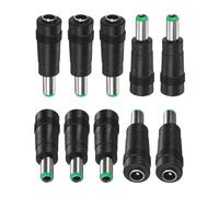 M METERXITY 10-Pack DC Plug Connectors 5.5x2.1mm Femelle à 6.3x3.0mm Mâle Adaptateur de Prise Barrel en Cuivre Naturel pour Laptops/Trail Cameras DC Power Connectors Jack