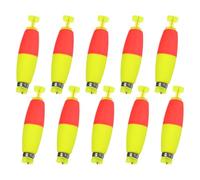 M METERXITY 10-Pack Flotteurs De Pêche, Flotteurs Pondérés en Mousse EVA De 53mm pour Crappie/Bluegill/Truite Bass/Silure, Flotteurs À Clip Flotteurs Coulissants Forts Bouées [Rouge Et Jaune]