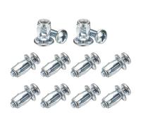 M METERXITY 10-Pack M6 x 20 Ancres Pour Portes Creuses, Ecrous Pétales Vis D'Expansion Pour Mur Creux/Bardage Aluminium/Tubes Acier/Plaques Fer/Panneaux Plastiques[Finition Argentée]