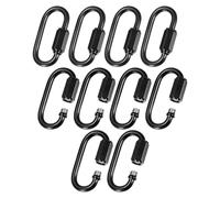 M METERXITY 10-Pack Maillons Rapides pour Chaîne, M3.2 en Fer Electroplaqué 1.45 Pouce Maillon Voyage/Suspension De Hamac, Capacité De Charge 33Lbs Attaches À Verrouillage par Vis