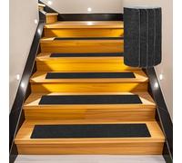M METERXITY 10-Pack Ruban Anti-Dérapant 30" x 6" Meilleur Grit Ruban Extérieur Anti-Glissance Haute Traction Adhésif Abrasif Pour Escaliers Intérieur/Extérieur [Noir]