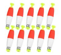M METERXITY 10-Pcs Flotteurs De Pêche, 53mm Flotteurs Pondérés en Mousse EVA pour Crappie/Bluegill/Trout Bass/Catfish, Flotteurs À Clip Flotteurs Coulissants [Rouge Et Blanc]