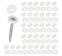 M METERXITY 100-Pack Cache-Vis en Plastique À Charnière, Vis À Volet 4mm avec Coques, Couvre-Écrous À Rabat, Protection De Vis De Recouvrement pour Têtes De Vis M3 M4 M5 [Blanc Chaud]