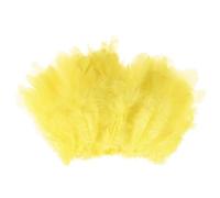M METERXITY 100-Pack Plumes De Selle De Coq, 1.6-3 Pouces / 4-8cm en Vrac Plumes Naturelles Duveteuses pour Bricolage/Mariage/Attrape-Reves/Decorations DIY [Jaune]