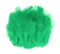 M METERXITY 100-Pack Saddle Hackle Rooster Feather, 1.6-3 inch / 4-8cm Bulk Natural Fluffy Feathers pour Crafting/Wedding/Dream Catcher/DIY Crafts Decorations [Grass Green]