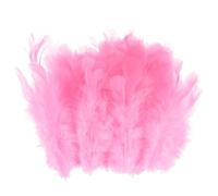 M METERXITY 100-Pack Saddle Hackle Rooster Feather, 1.6-3 inch / 4-8cm Bulk Natural Fluffy Feathers pour Crafting/Wedding/Dream Catcher/DIY Crafts Decorations [Dark Pink]