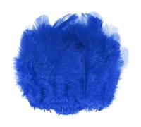 M METERXITY 100-Pack Saddle Hackle Rooster Feather, 1.6-3 inch / 4-8cm Bulk Natural Fluffy Feathers pour Crafting/Wedding/Dream Catcher/DIY Crafts Decorations [Sapphire Blue]