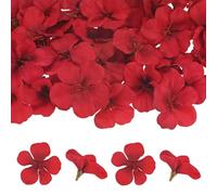 M METERXITY 100-Pack Têtes De Fleurs D'Orchidées Artificielles, Fausses Têtes De Fleurs D'Orchidées en Soie pour DIY Artisanat/Robe/Mariage/Décoration De Fête [Rouge, 2.2"/5.5cm]