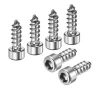 M METERXITY 100-Pack Vis Auto-Taraudeuse À Tête Hexagonale Creuse, M6x16mm Acier Inoxydable À Entraînement Hexagonal Point Auto-Taraudeuse Pour Meubles/Machines/Projets DIY, Vis À Percer He...
