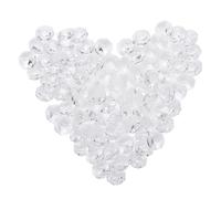 M METERXITY 100 Pcs Perles Octogonales, Perles Attrape-Soleil en Cristal Blanc Prismes Pendentifs en Verre Brillant pour Fabrication de Bijoux/Décoration Mariage [0,55"]