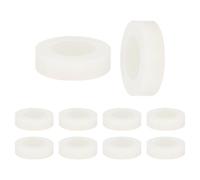 M METERXITY 100 Rondelles En Nylon, 4.2mm Alésage 7mm Diamètre Extérieur 2mm Longueur Rondelles Plastiques Rondes Entretoises Non Filetées Pour Vis/Boulons M4 / Prises [Blanc]