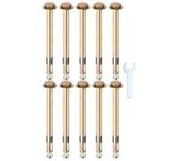 M METERXITY 10pcs Boulon D'Expansion Hexagonal, M8x120mm Acier Galvanise Fer-Carbone Boulons D'Expansion Hexagonaux Exterieurs Avec Clé 14mm, Boulon Metallique Anti-Corrosion pour Beton