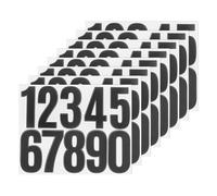 M METERXITY 12 Feuilles d'Autocollants avec Chiffres, 7,6cm Vinyle 0-9 auto-Adhésif autocollants Étanches pour Numéros de Boîte aux Lettres pour Maison/Panneau/Adresse [120 Pièces, Noir]