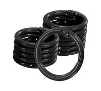 M METERXITY 12-Pack Anneaux Métalliques à Ressort O Rings 1" Noir | Boucle de Porte-clés en Alliage de Zinc