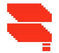 M METERXITY 12-Pack Plaques Vierges À Graver Matériaux Double Couleur 8x2 Pouces, 1.3mm D'Épaisseur Feuille Plastique ABS Panneaux Bureau/Maison/Conférence/Hôtel/DIY Gravure[Rouge/Blanc]