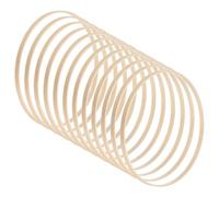 M METERXITY 12 Pcs Cerceau Floral en Bambou en Bois-10 Pouce Fabriquer des Anneaux de Couronne en Bois, pour Décoration de Couronne de Mariage DIY/Attrape-Rêves en Macramé (Couleur Bois)
