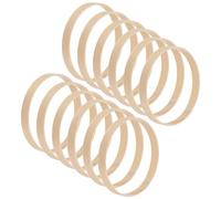 M METERXITY 12 Pcs Cerceau Floral en Bambou en Bois-3 Pouce Fabriquer des Anneaux de Couronne en Bois, pour Décoration de Couronne de Mariage DIY/Attrape-Rêves en Macramé (Couleur Bois)