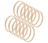 M METERXITY 12 Pcs Cerceau Floral en Bambou en Bois-4 Pouce Fabriquer des Anneaux de Couronne en Bois, pour Décoration de Couronne de Mariage DIY/Attrape-Rêves en Macramé (Couleur Bois)