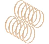 M METERXITY 12 Pcs Cerceau Floral en Bambou en Bois-5 Pouce Fabriquer des Anneaux de Couronne en Bois, pour Décoration de Couronne de Mariage DIY/Attrape-Rêves en Macramé (Couleur Bois)