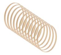 M METERXITY 12 Pcs Cerceau Floral en Bambou en Bois-7 Pouce Fabriquer des Anneaux de Couronne en Bois, pour Décoration de Couronne de Mariage DIY/Attrape-Rêves en Macramé (Couleur Bois)