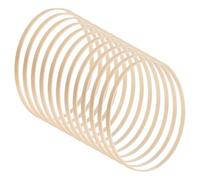 M METERXITY 12 Pcs Cerceau Floral en Bambou en Bois-9 Pouce Fabriquer des Anneaux de Couronne en Bois, pour Décoration de Couronne de Mariage DIY/Attrape-Rêves en Macramé (Couleur Bois)